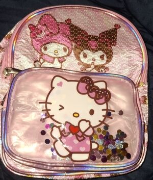 Hello Kitty Pink Kids Backpack with Cute Characters NWT